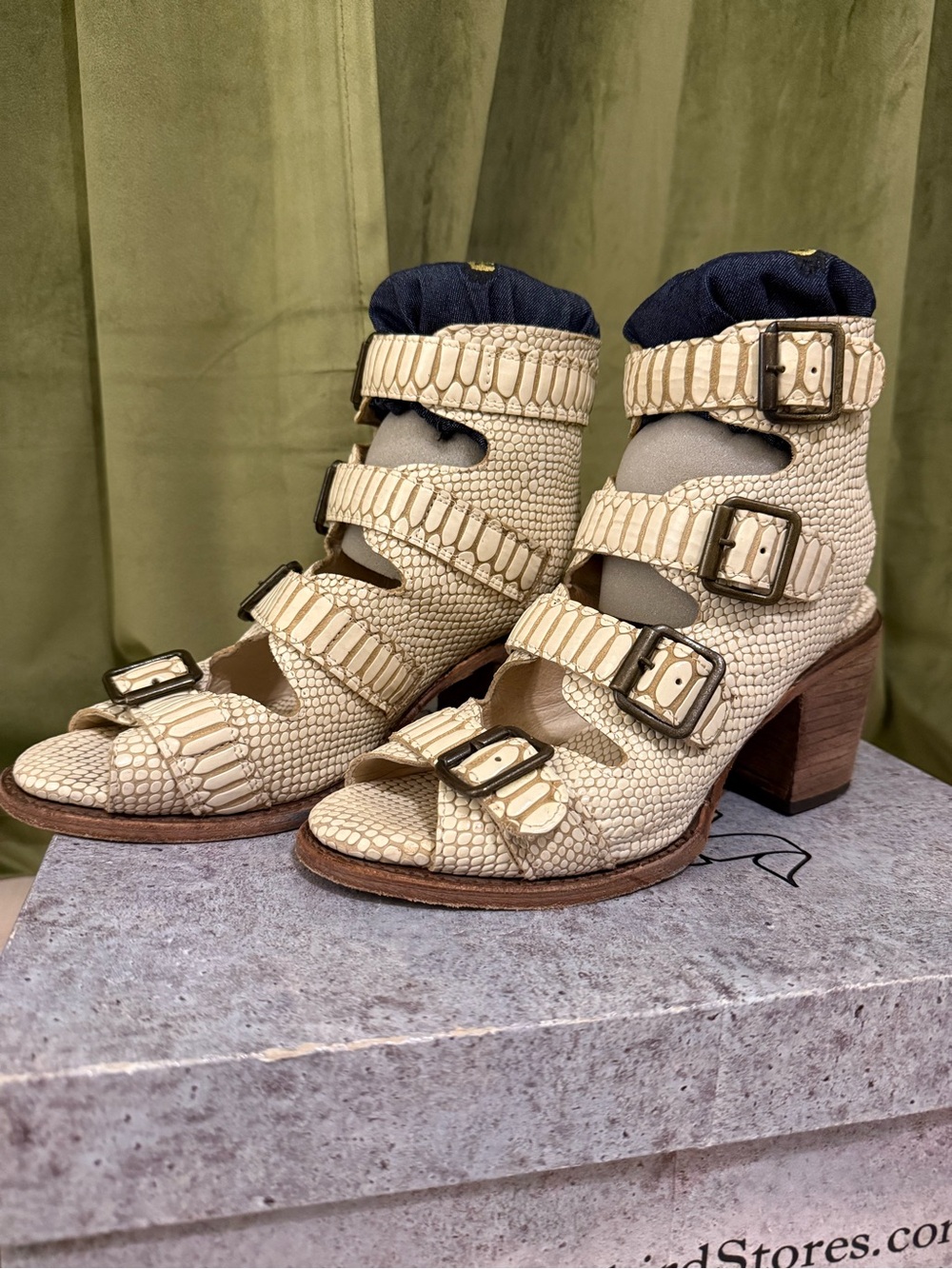 Quail Freebird by Steven White Strappy Buckle Ankle Booties